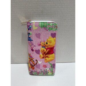Winnie The Pooh & Friends Zip Wallet Featuring Pooh 7.5”x4”